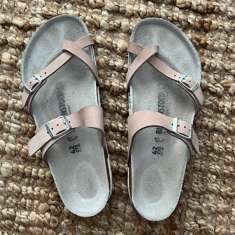 Birkenstock Mayari Blush Pink Birko-Flor Sandals EU 42 US 11 Regular EUC